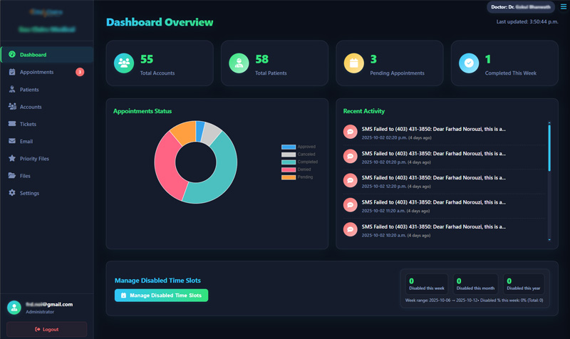 ClinicSync dashboard preview